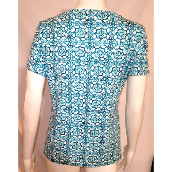 Karen Scott Henley Short Sleeve Tee - Size Small Petite - Picture 6 of 7